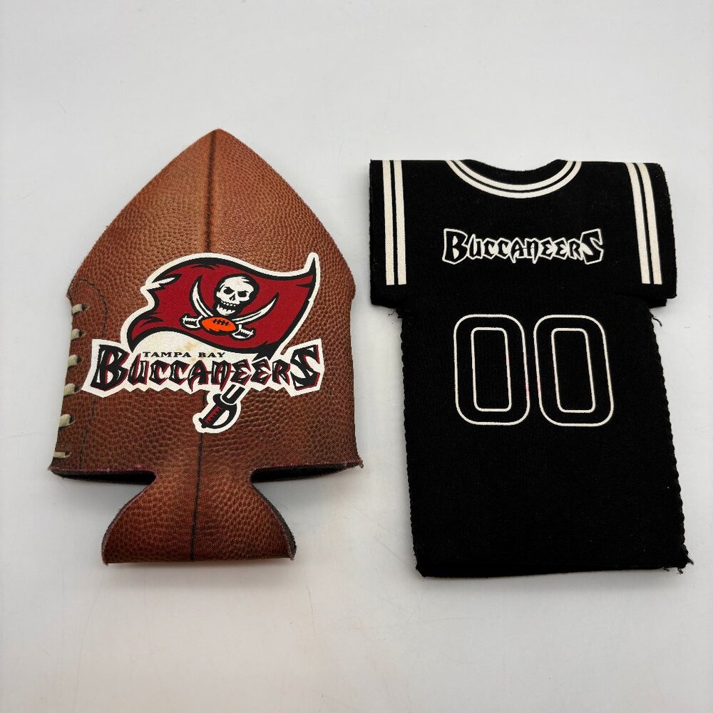 NFL Tampa Bay Buccaneers Football and Jersey Drink Sleeves Koozies Set of Two